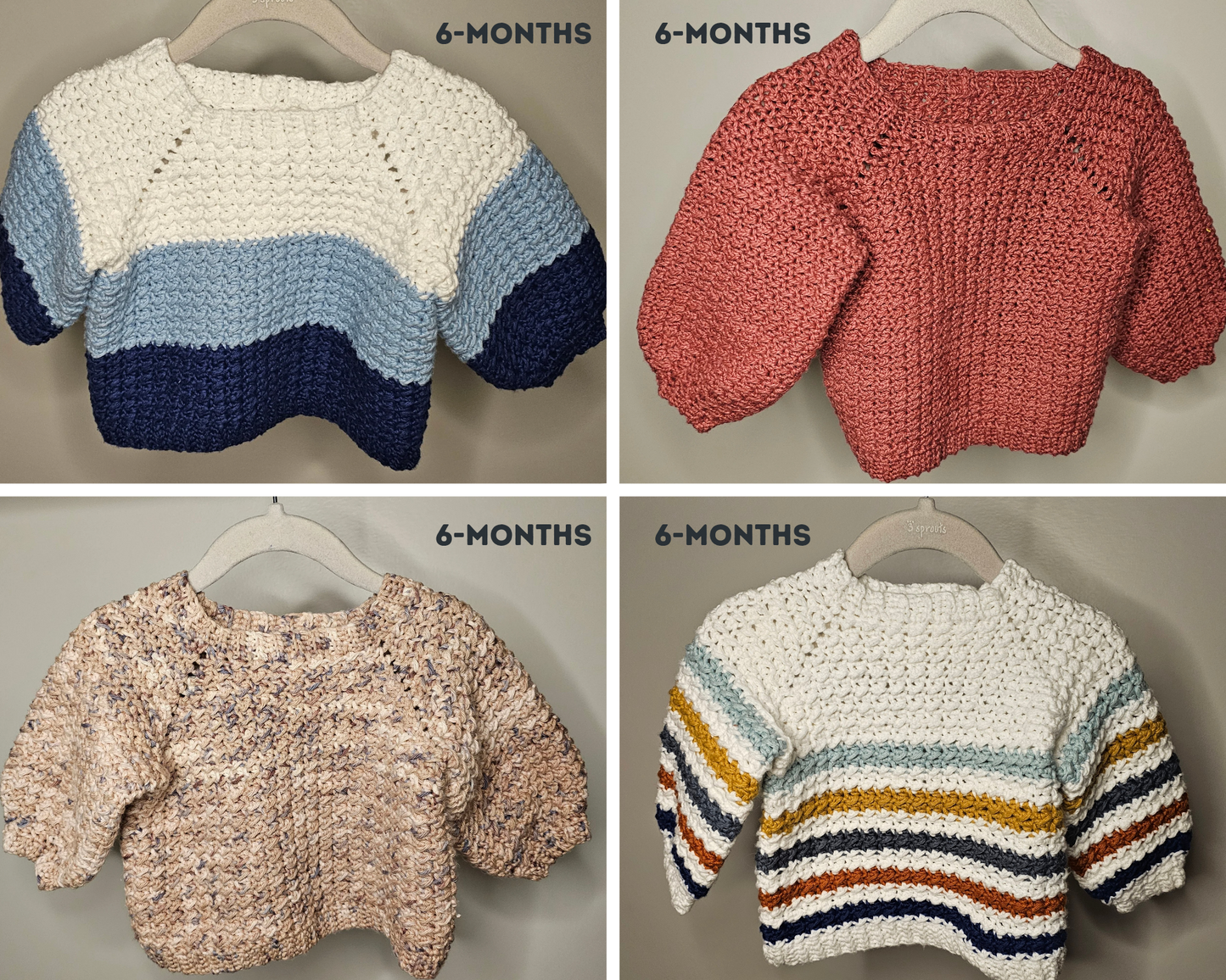 Baby Avrii Sweater - Hand Crocheted