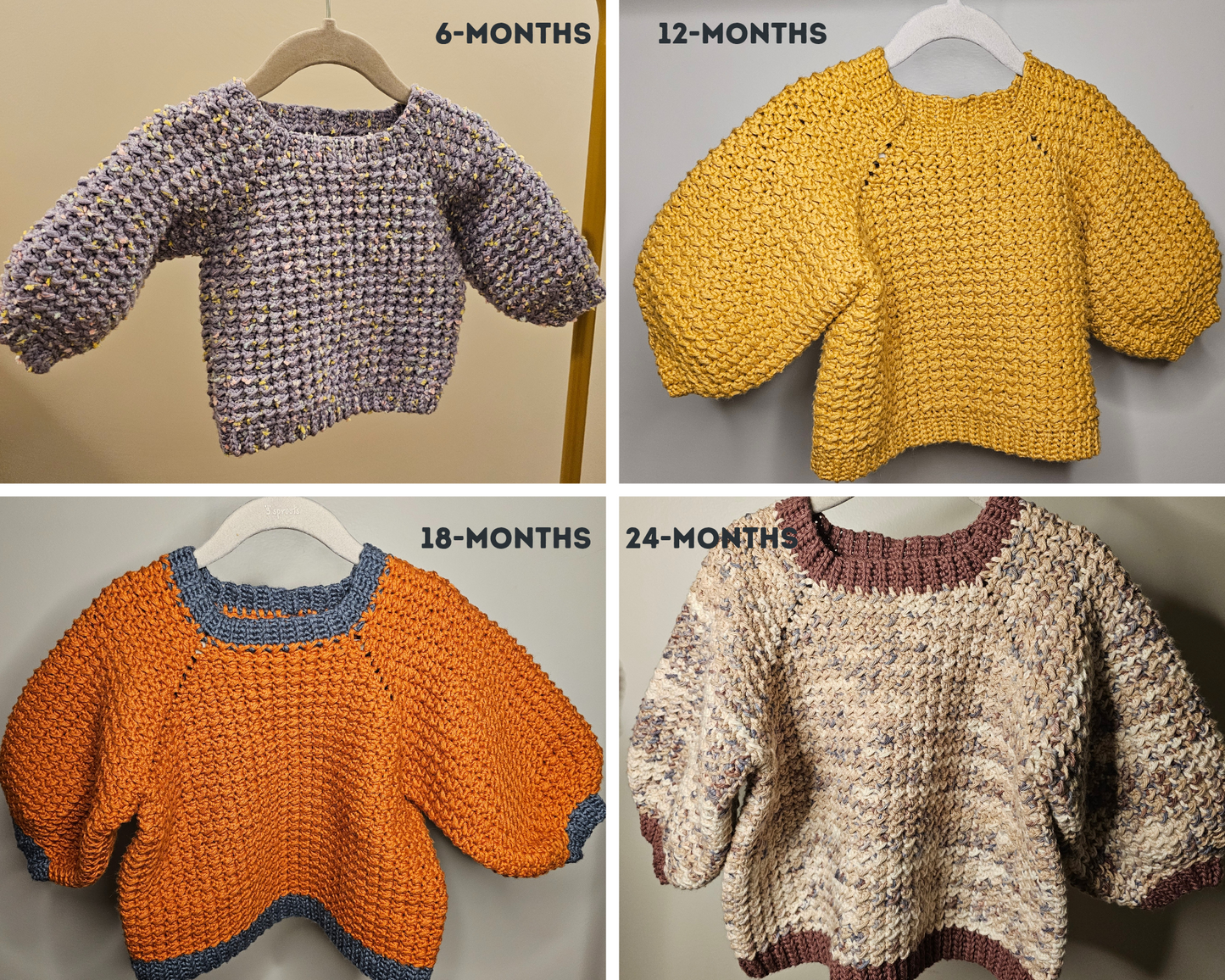 Baby Avrii Sweater - Hand Crocheted