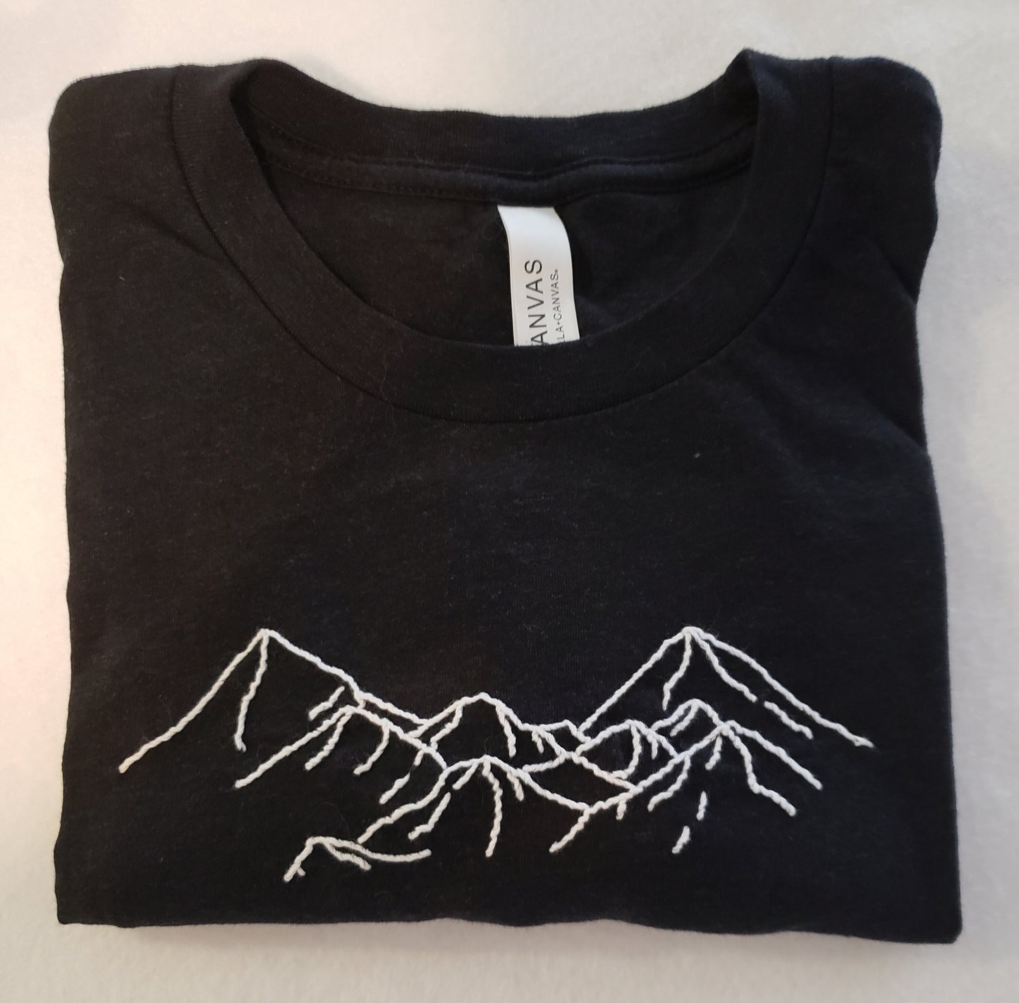 Hand Embroidered Rocky Mountains Shirt