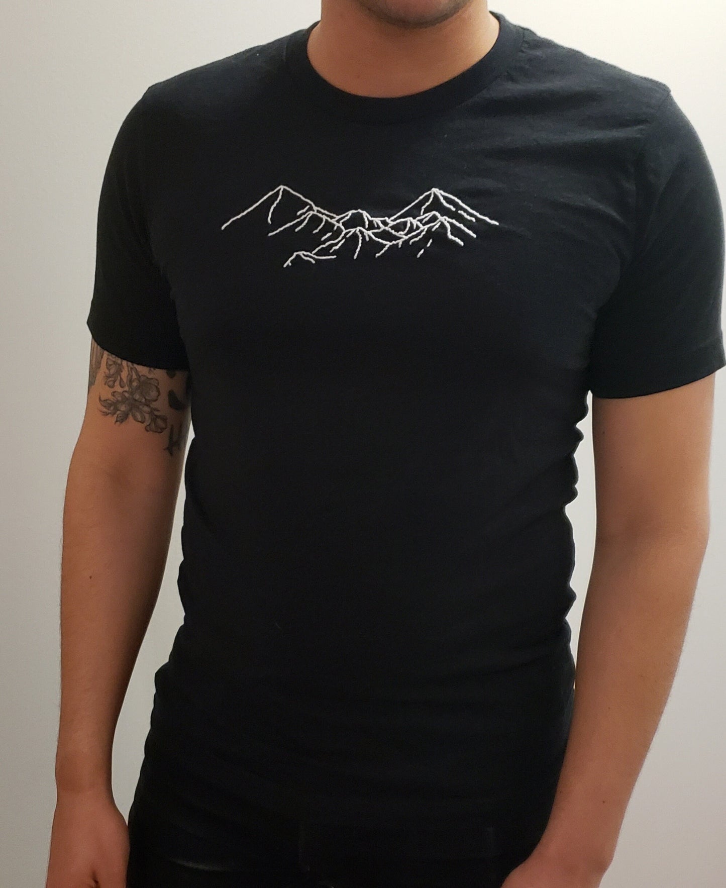 Hand Embroidered Rocky Mountains Shirt
