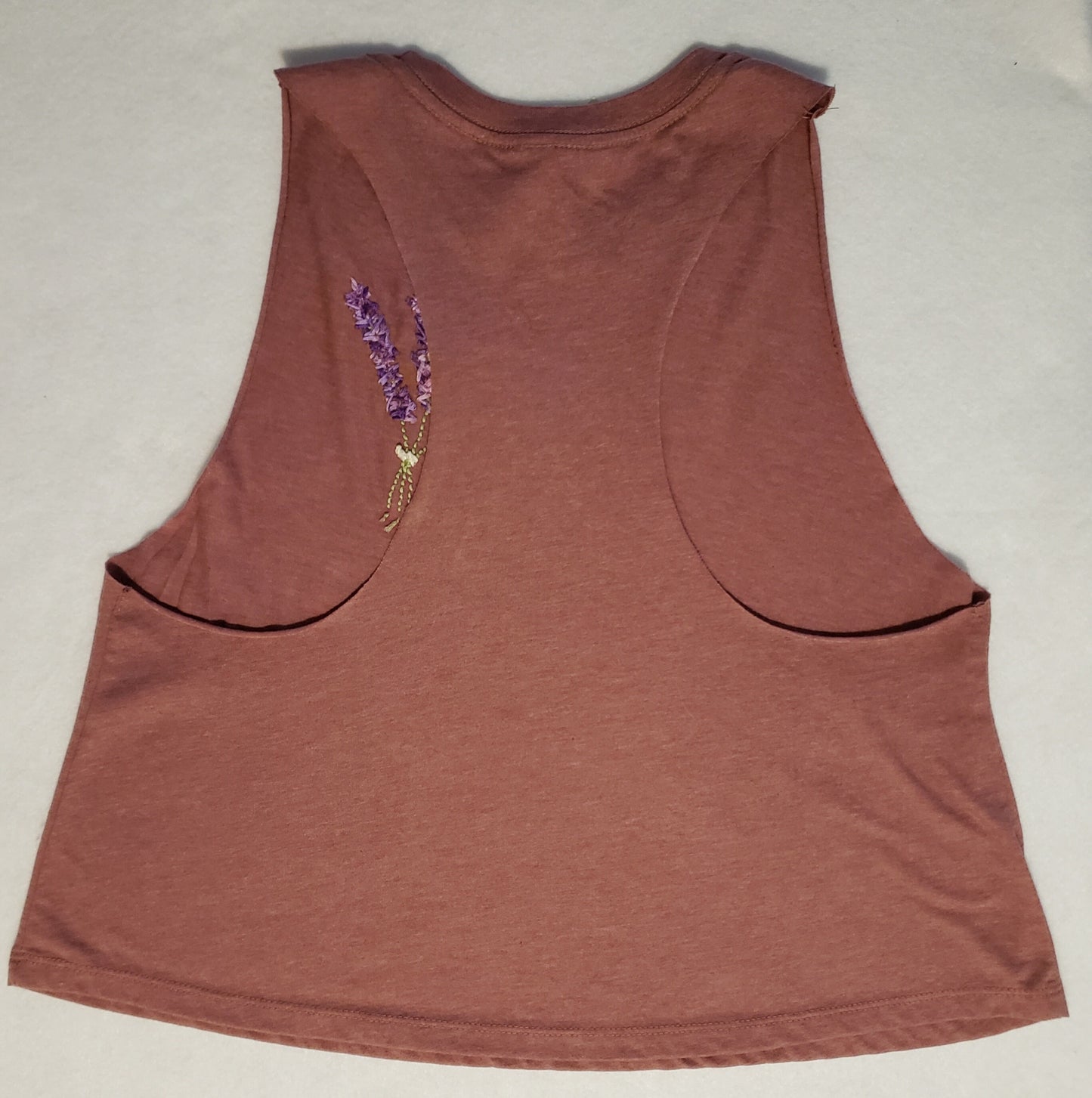 Hand Embroidered Lavender Bouquet Shirt