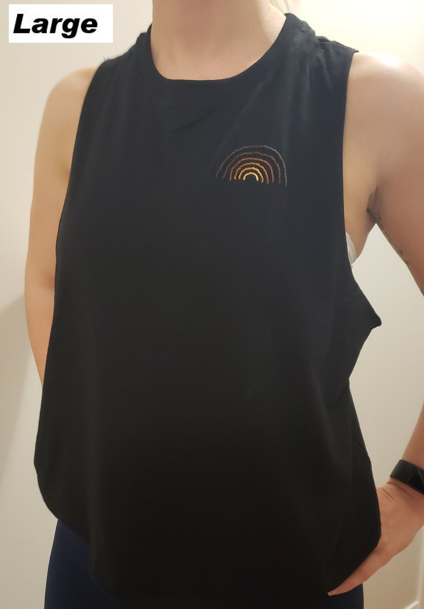 Beautiful Browns Rainbow Hand Embroidered Halter