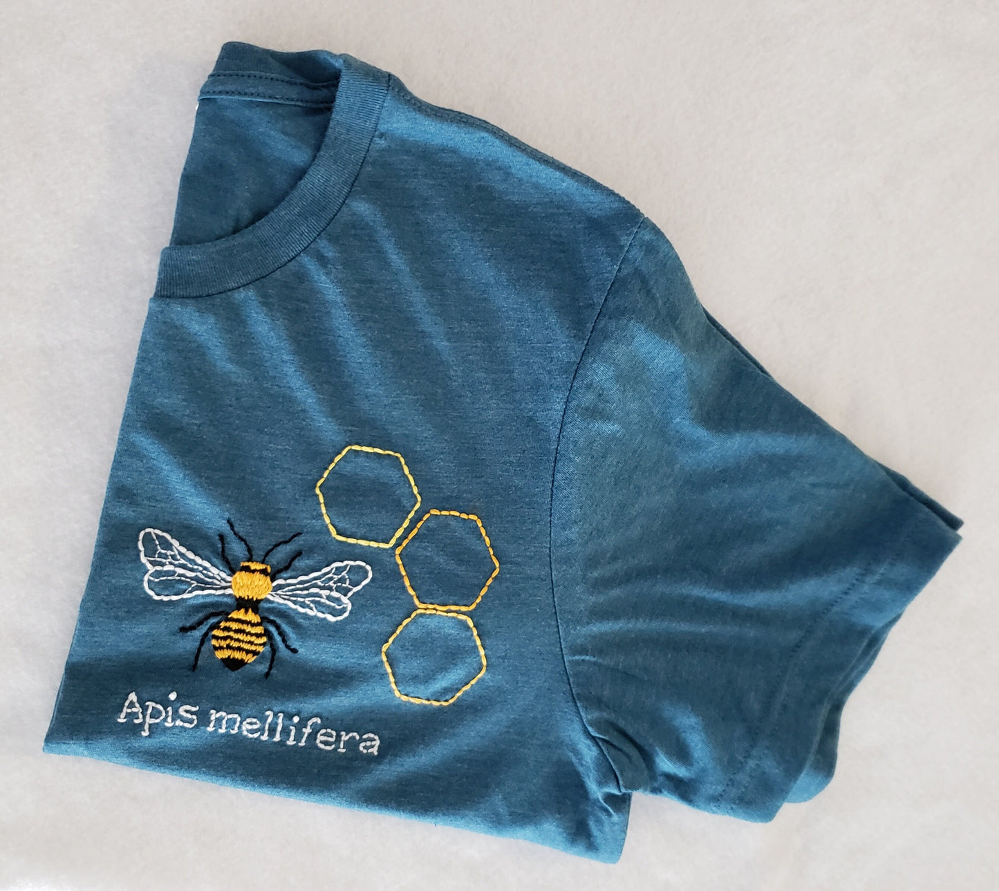 Hand Embroidered Bee Shirt