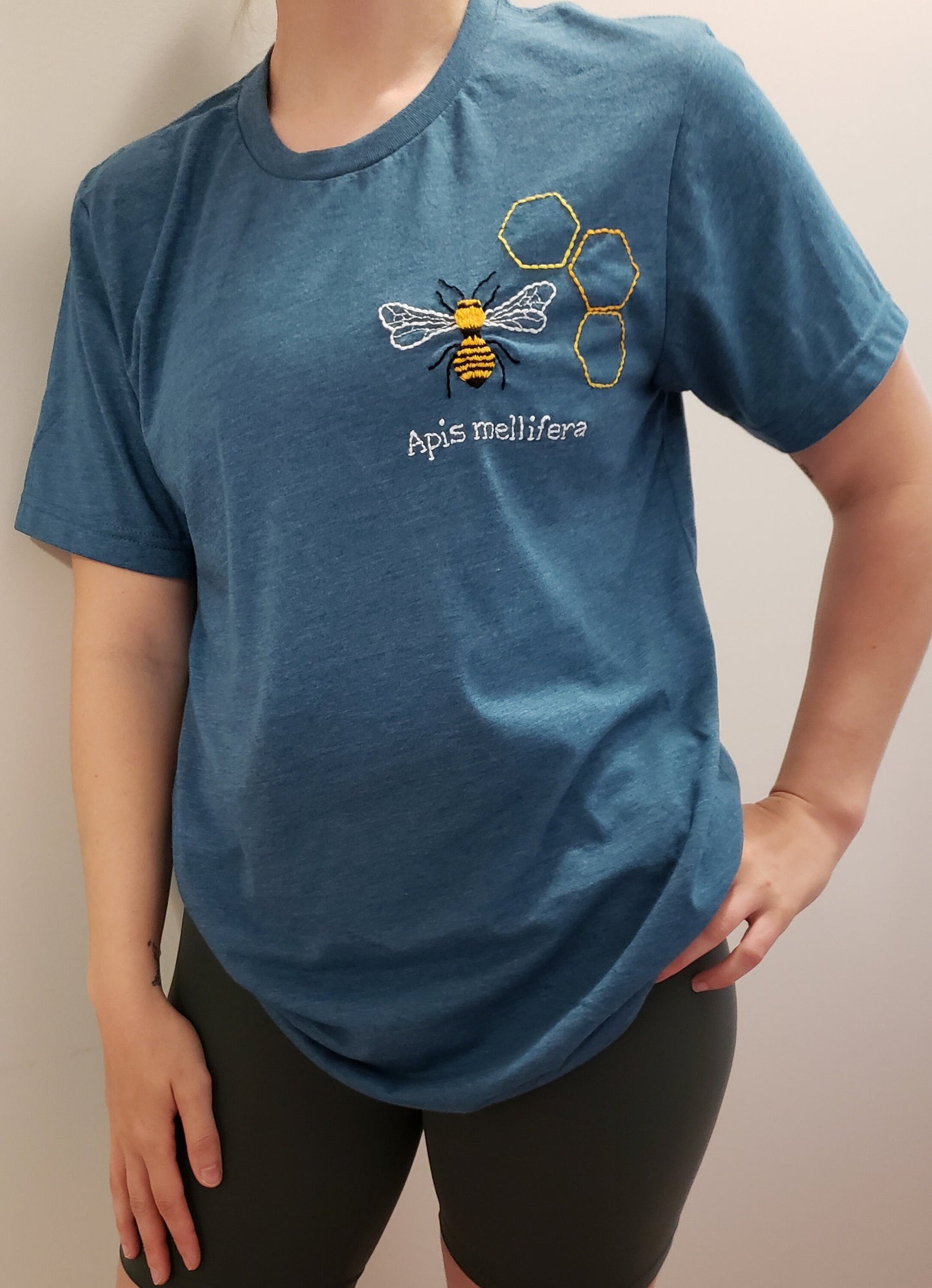 Hand Embroidered Bee Shirt