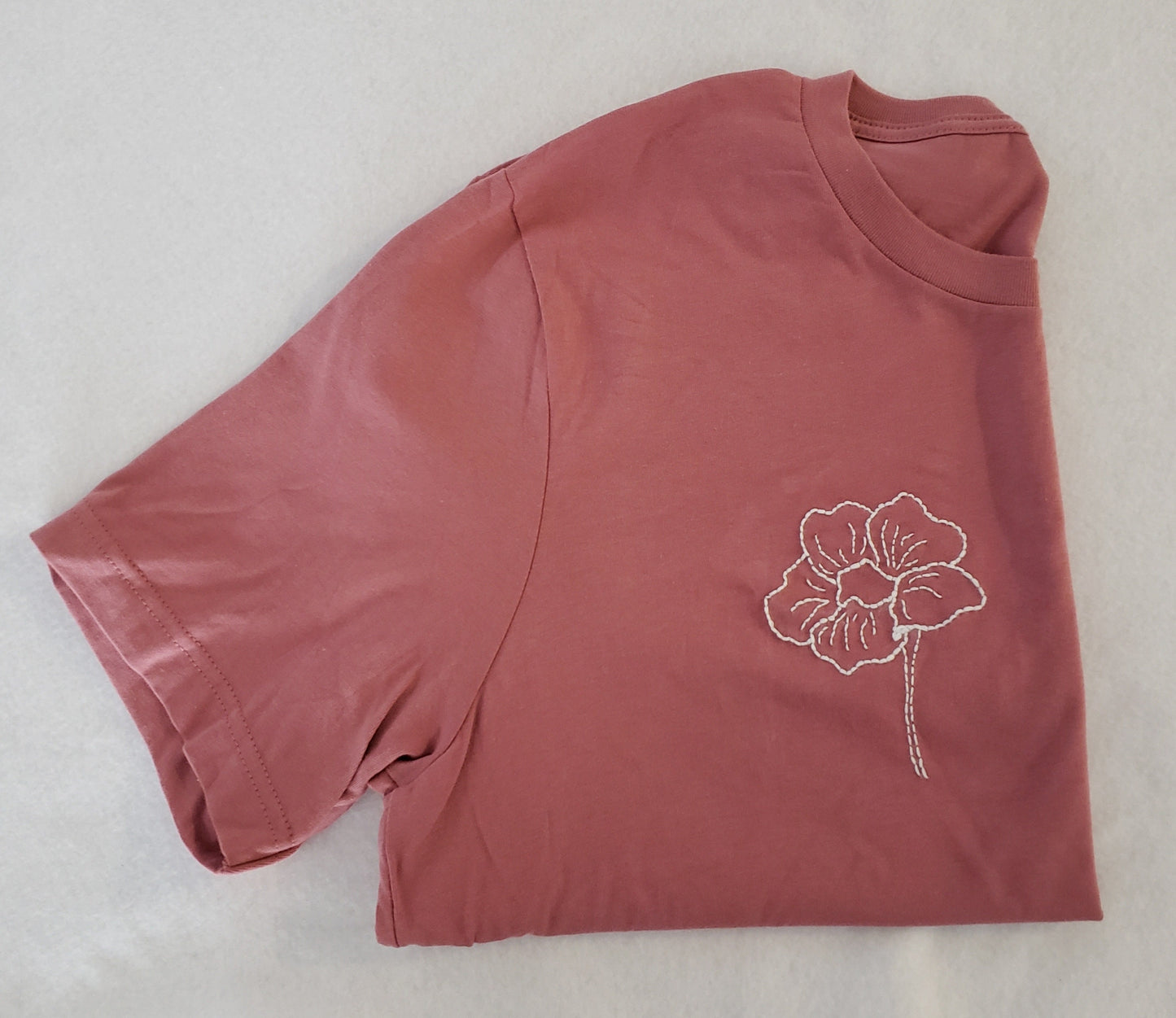 Hand Embroidered Single Flower Shirt