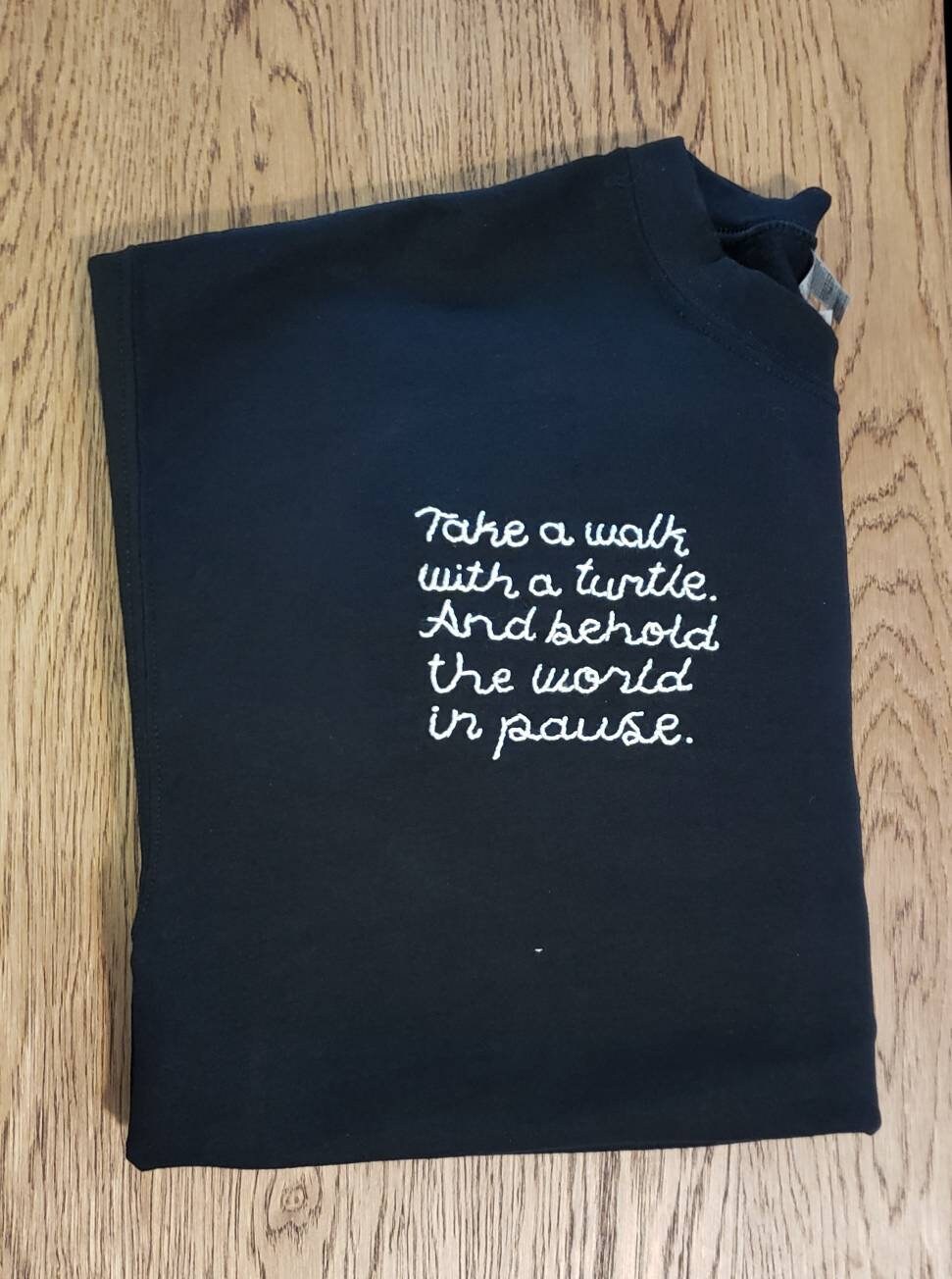 Slow Living Hand Embroidered Sweatshirt