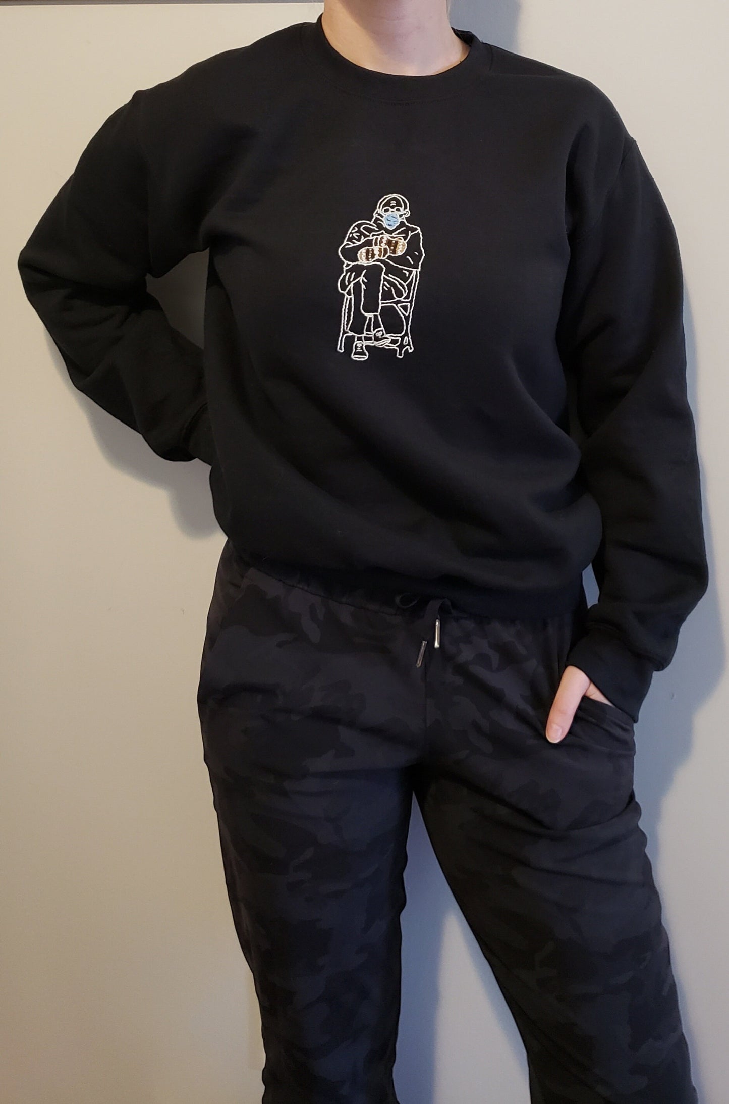 Hand Embroidered Bernie Sanders Sweatshirt