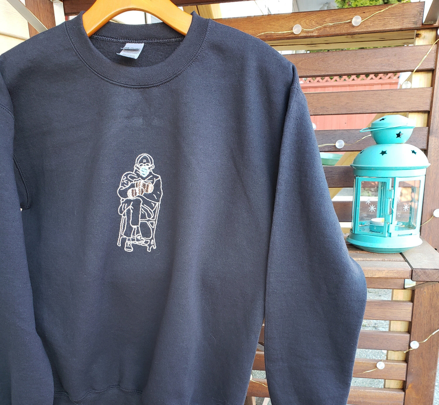 Hand Embroidered Bernie Sanders Sweatshirt