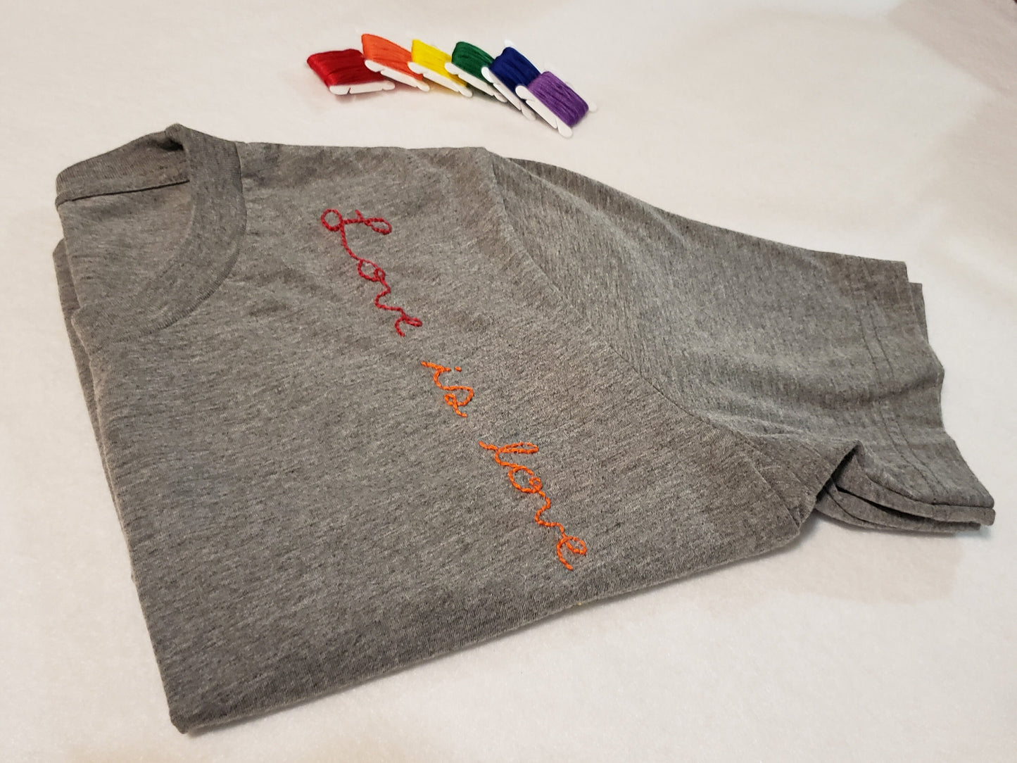 Love is Love Hand Embroidered Shirt