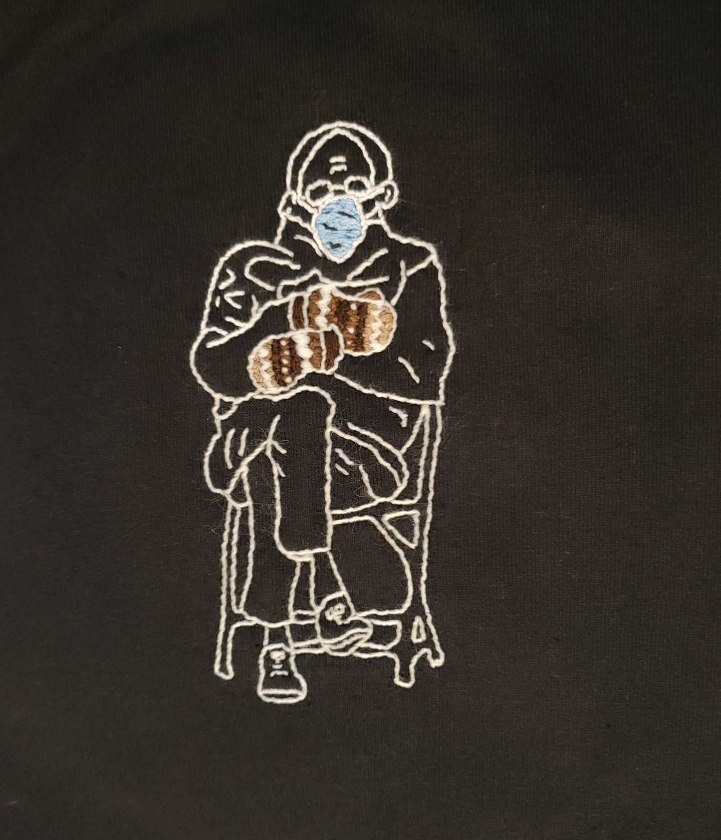 Hand Embroidered Bernie Sanders Sweatshirt