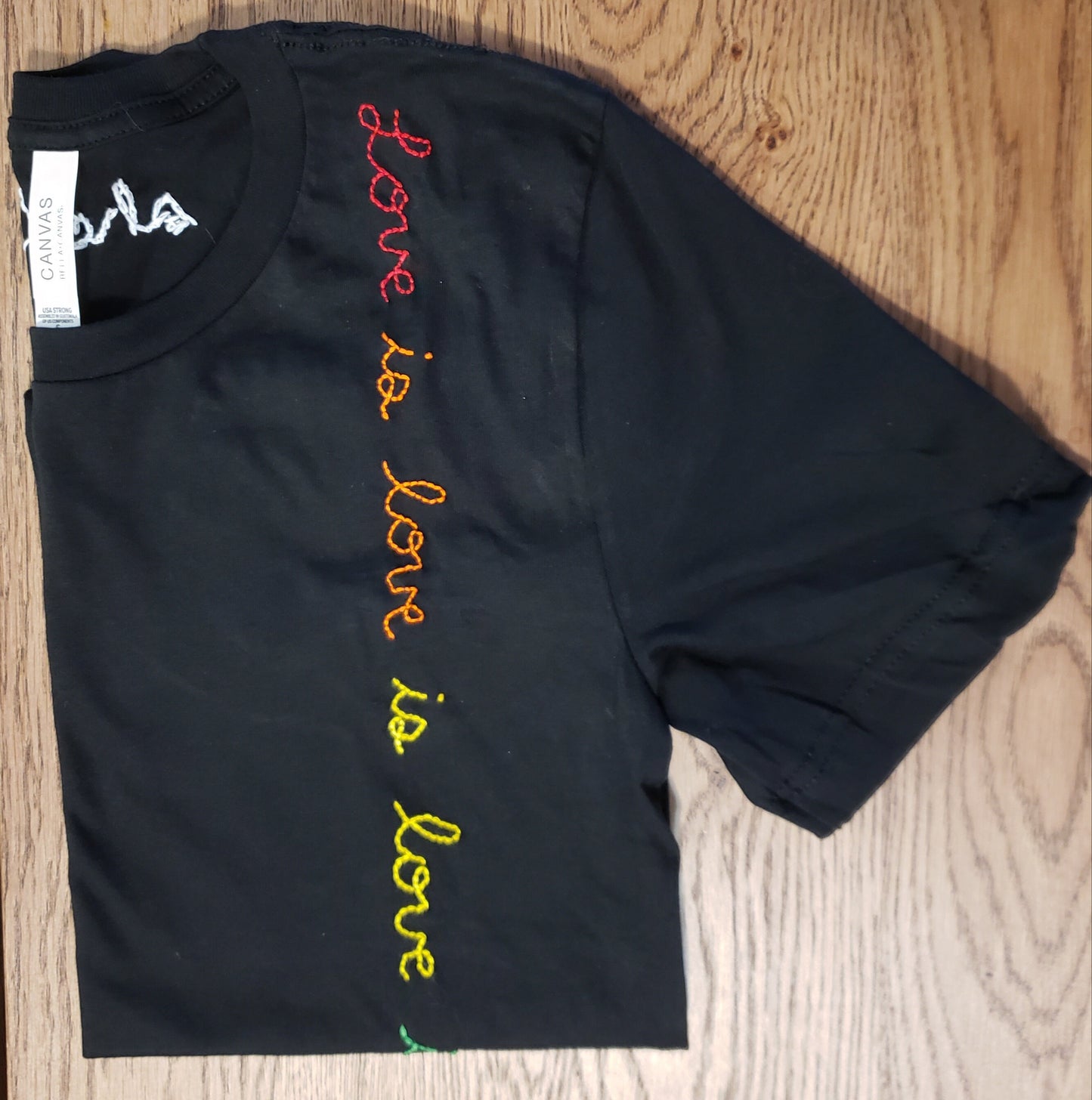 Love is Love Hand Embroidered Shirt