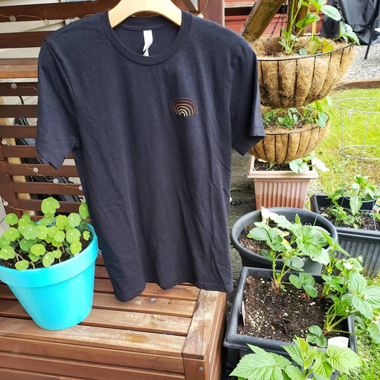 Beautiful Browns Rainbow Hand Embroidered Shirt