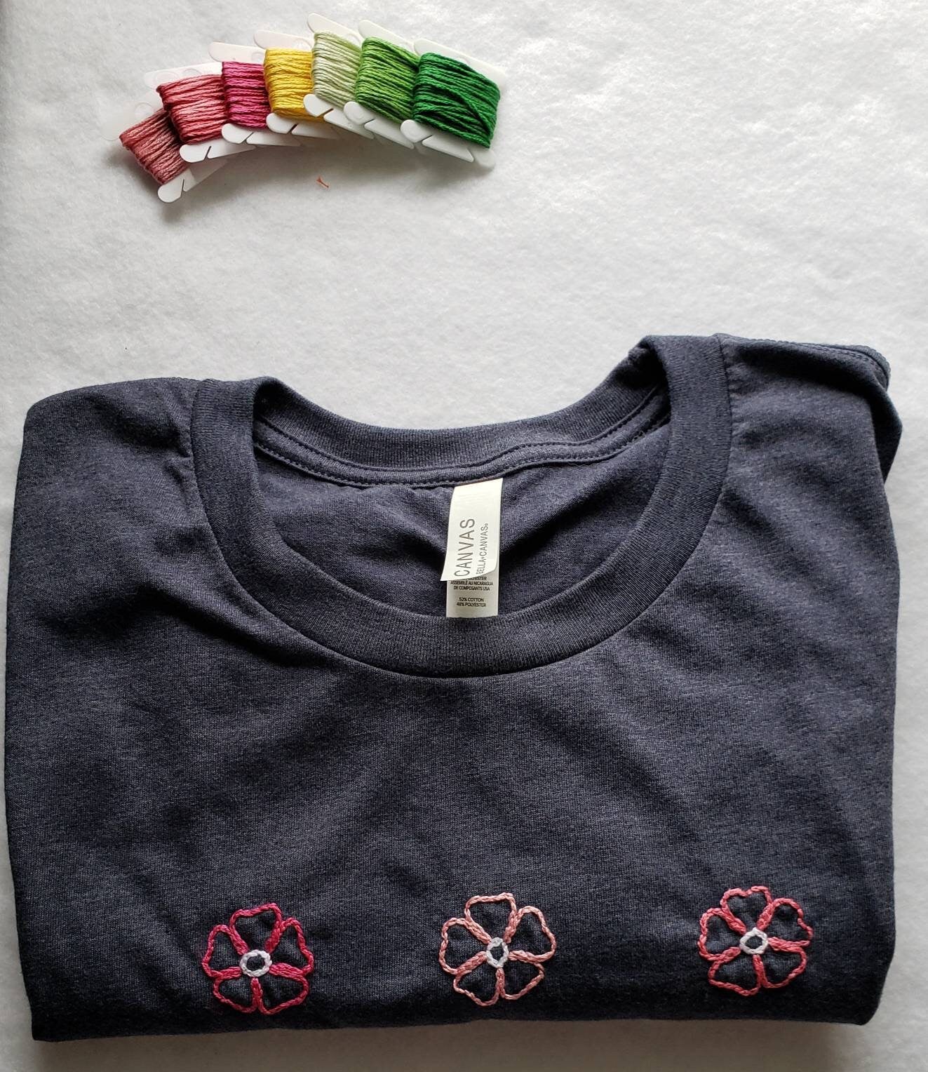 Hand Embroidered Metis Flower Shirt