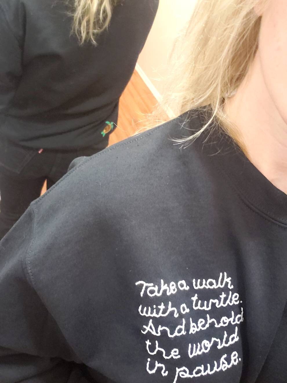 Slow Living Hand Embroidered Sweatshirt