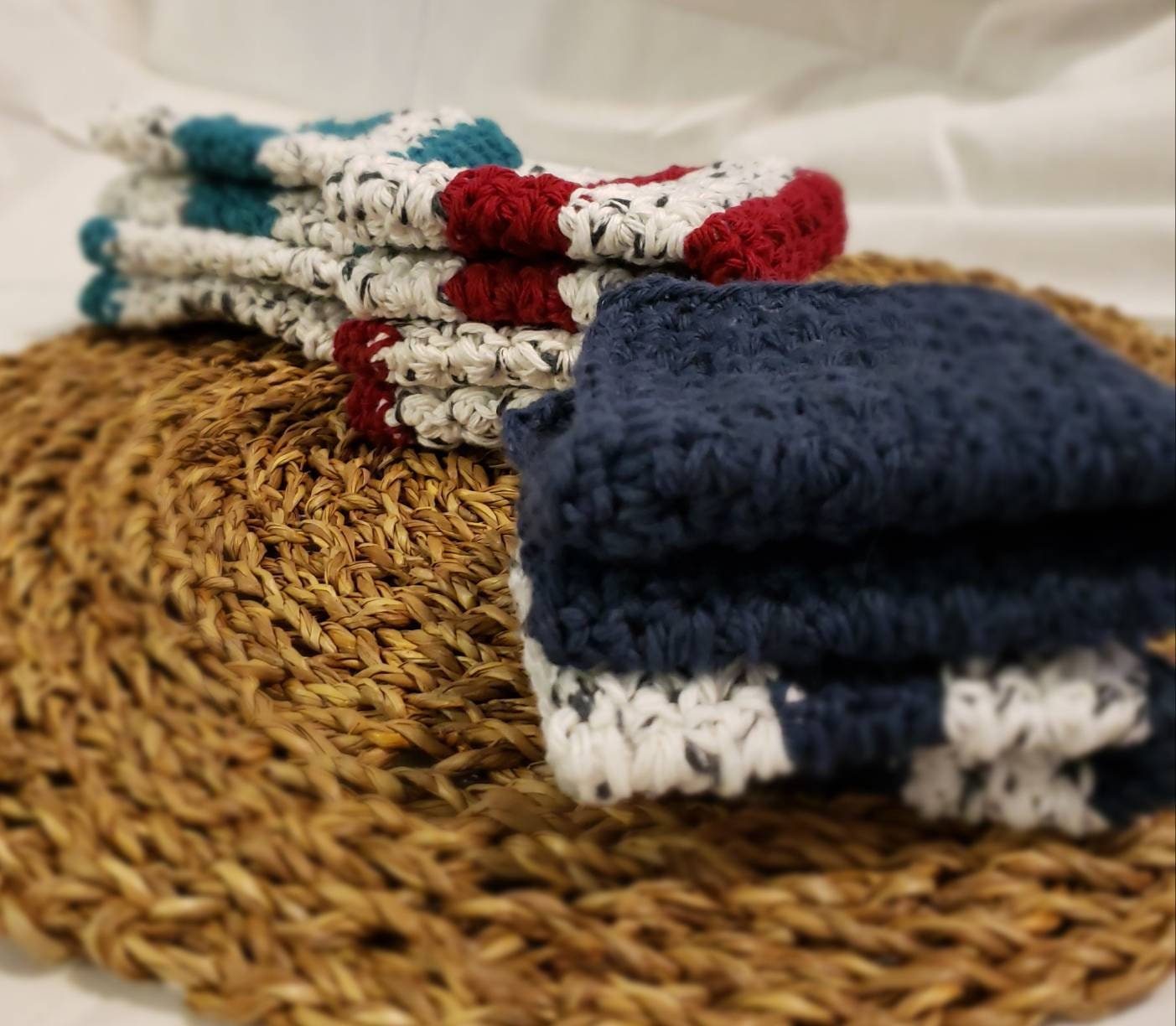 Cotton Crocheted Dishcloth Set